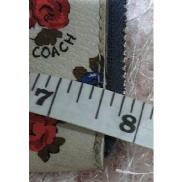 Coach accordion zip long continental wallet with Tea Rose Floral Printed canvas - Picture 8 of 14